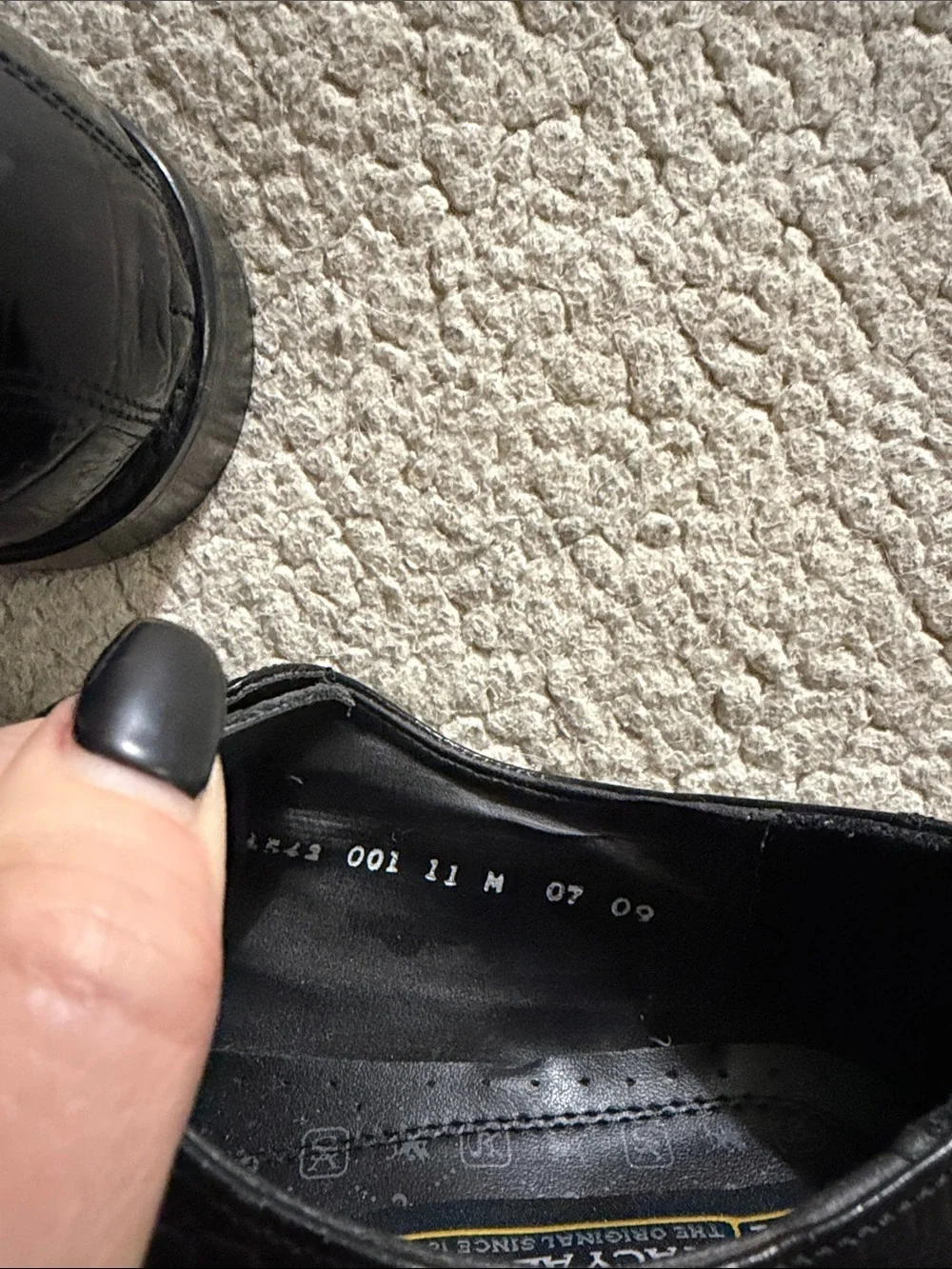 Stacy Adams Black Crocodile Derby Shoes 11 M